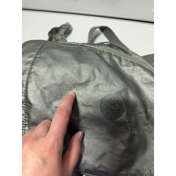 Kipling small backpack purse floral drawstring, 11x13x6, for both girls & women - Picture 3 of 9